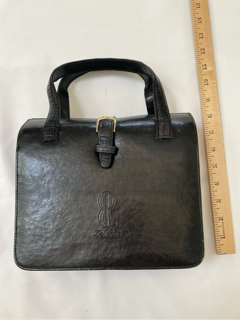 Vintage 1980s Bellerose multi-compartment organizer bag